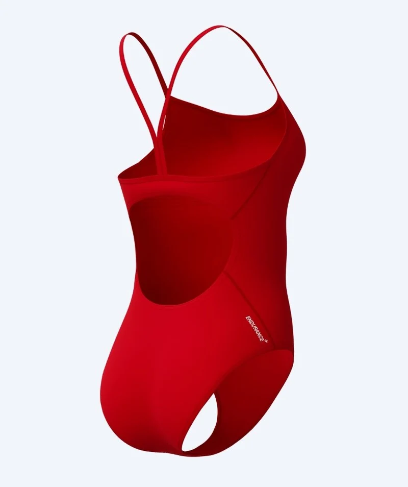 Speedo Badeanzug für Damen - Endurance Logo Thin Strap - Rot