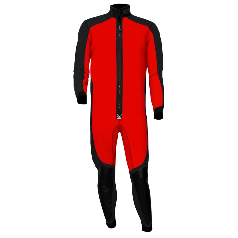 Langer Rescue Basic Neoprenanzug Herren - rot/schwarz