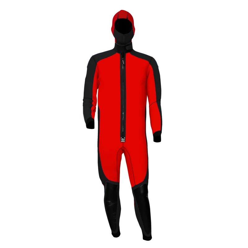Langer Rescue Basic Neoprenanzug Herren - rot/schwarz