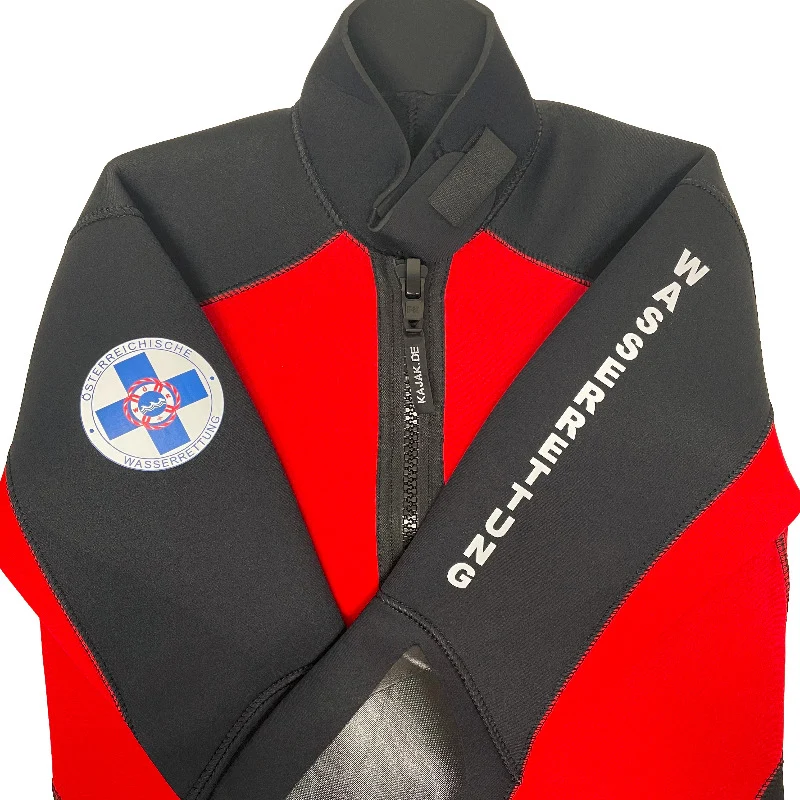 Langer Rescue Basic Neoprenanzug Herren - rot/schwarz