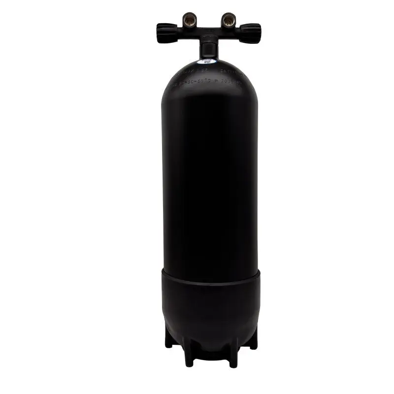 Faber, 15L/232 bar Flaschenkörper (schwarz) mit Twinventil 12944BK (Big Black Beauty)