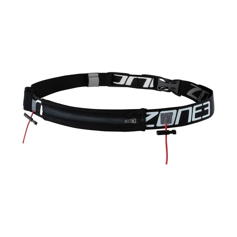 Zone3 Race Belt With Lycra Bag - Black/Red/White