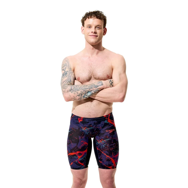 Speedo Fastskin LZR Pure Valor 2.0 Mens Jammers - Black Ember/Black