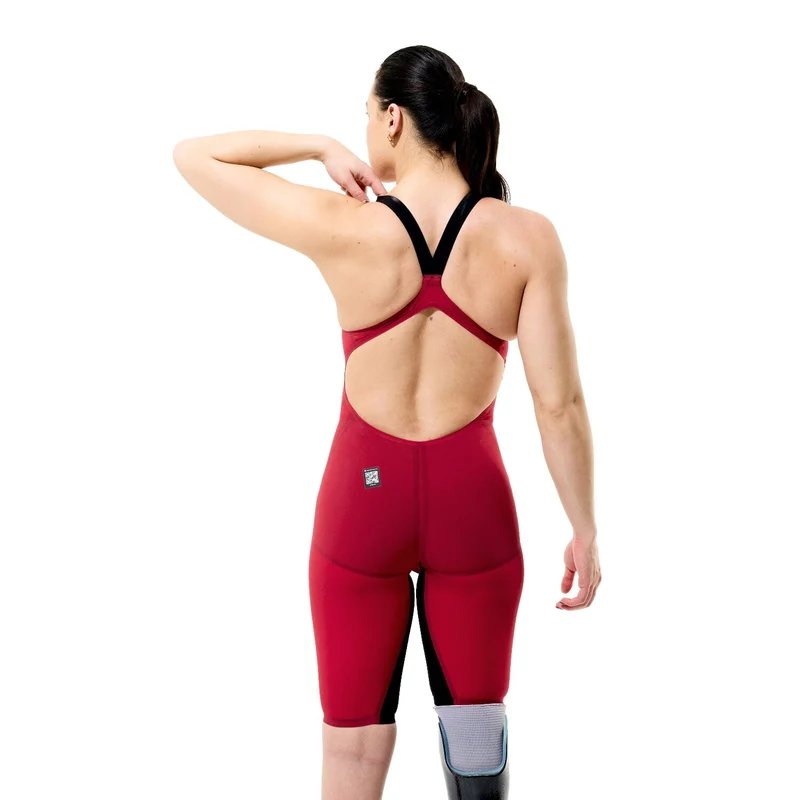 Speedo Fastskin LZR Pure Valor 2.0 Openback Womens Kneeskin - Regal Red/Black