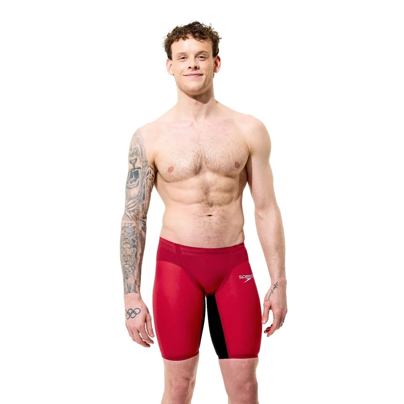 Speedo Fastskin LZR Pure Valor 2.0 Mens Jammers - Regal Red/Black