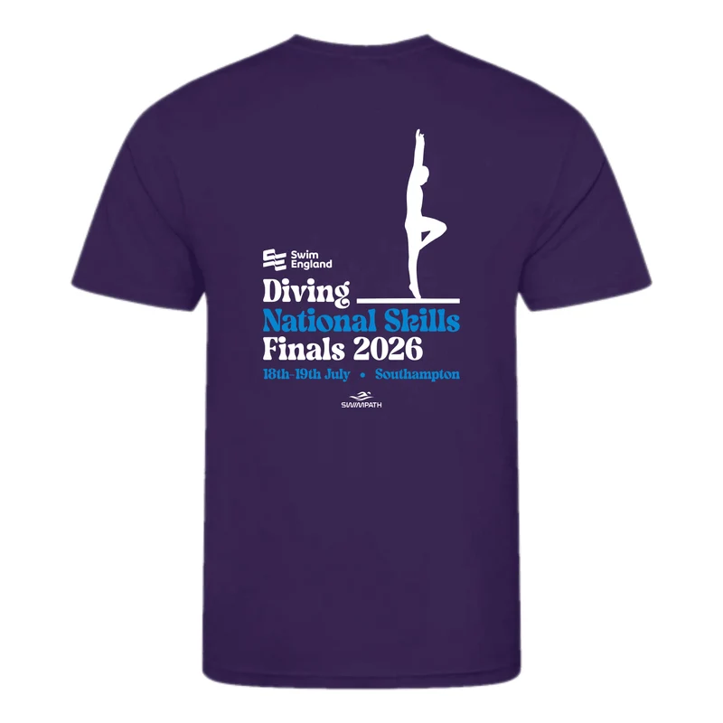 Swim England Diving National Skills Finals 2026 T-Shirt - Purple