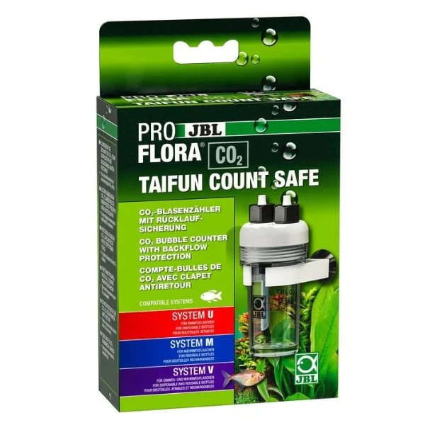 JBL Pro Flora Taifun CO2 Count Safe Blasenzähler mit Rücklaufsicherung