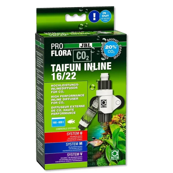 JBL ProFlora Taifun Inline 16/22 CO2 Hochleistungs-Inlinediffusor