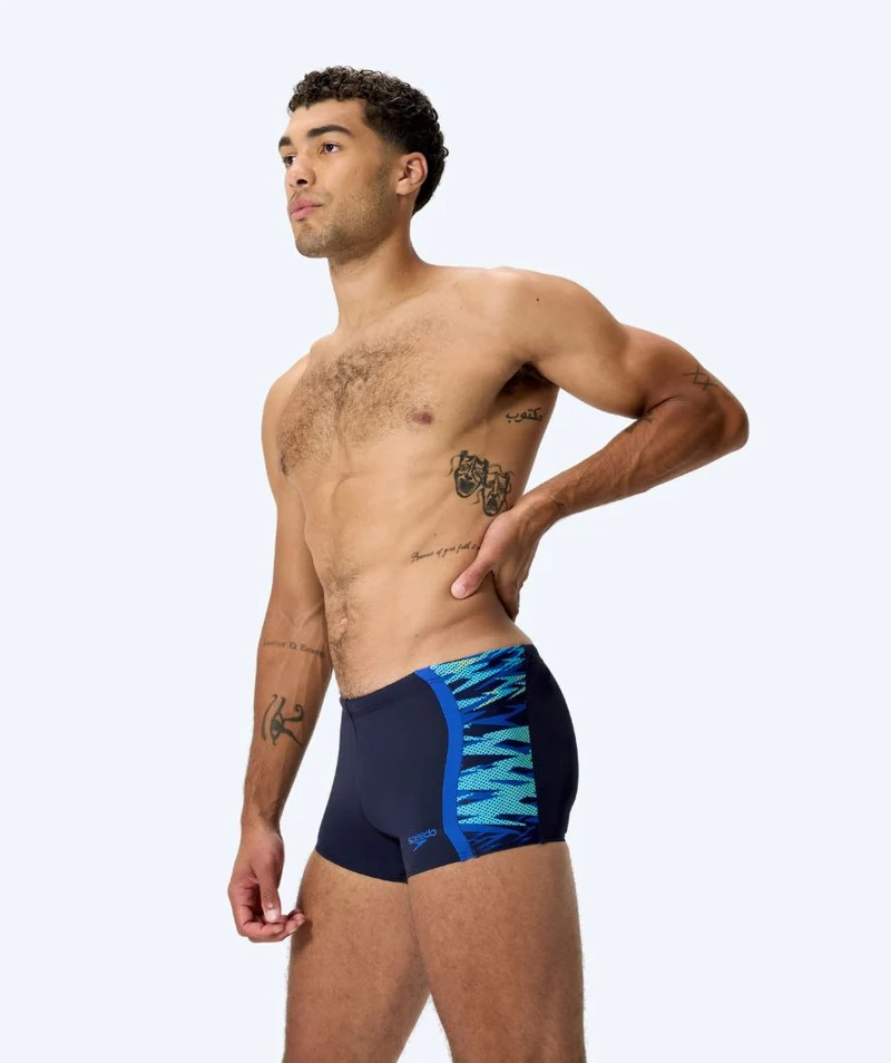 Speedo Aquashorts für Herren - Hyperboom Splice - Dunkelblau/Hellblau