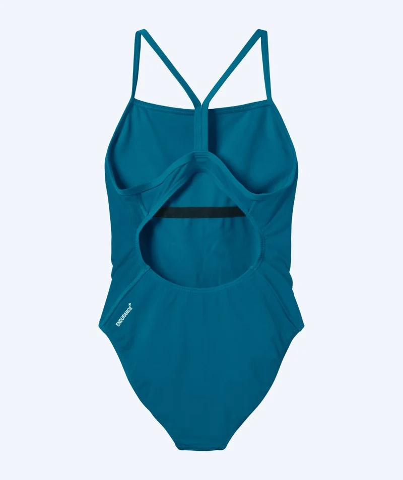 Speedo Badeanzug für Damen - Endurance Logo Thin Strap - Dunkelgrün