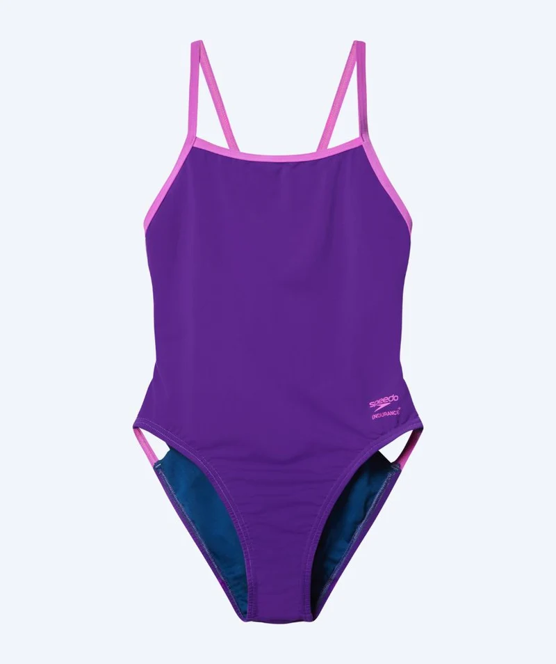 Speedo Badeanzug für Damen - Solid Tri Back - Lila/Hellrosa