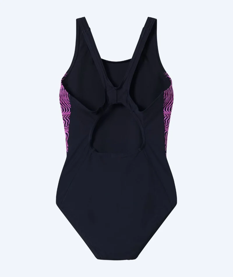 Speedo Badeanzug für Damen - Placement Muscleback - Schwarz/Rosa