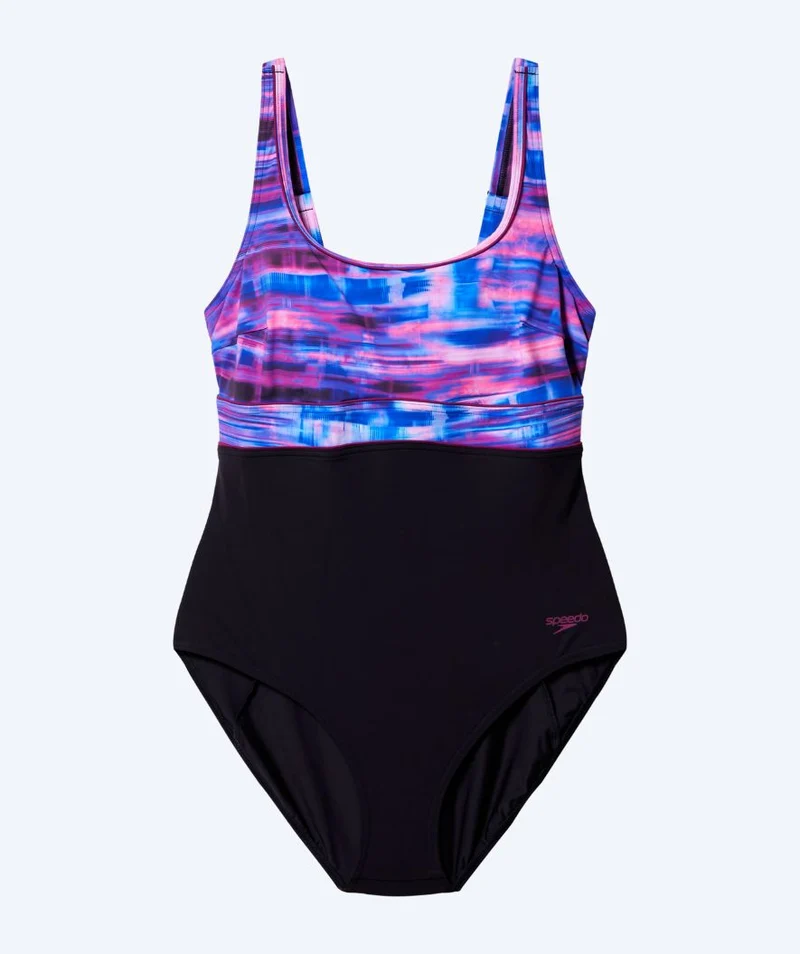 Speedo Badeanzug für Damen - Contour Eclipse - Schwarz/Lila