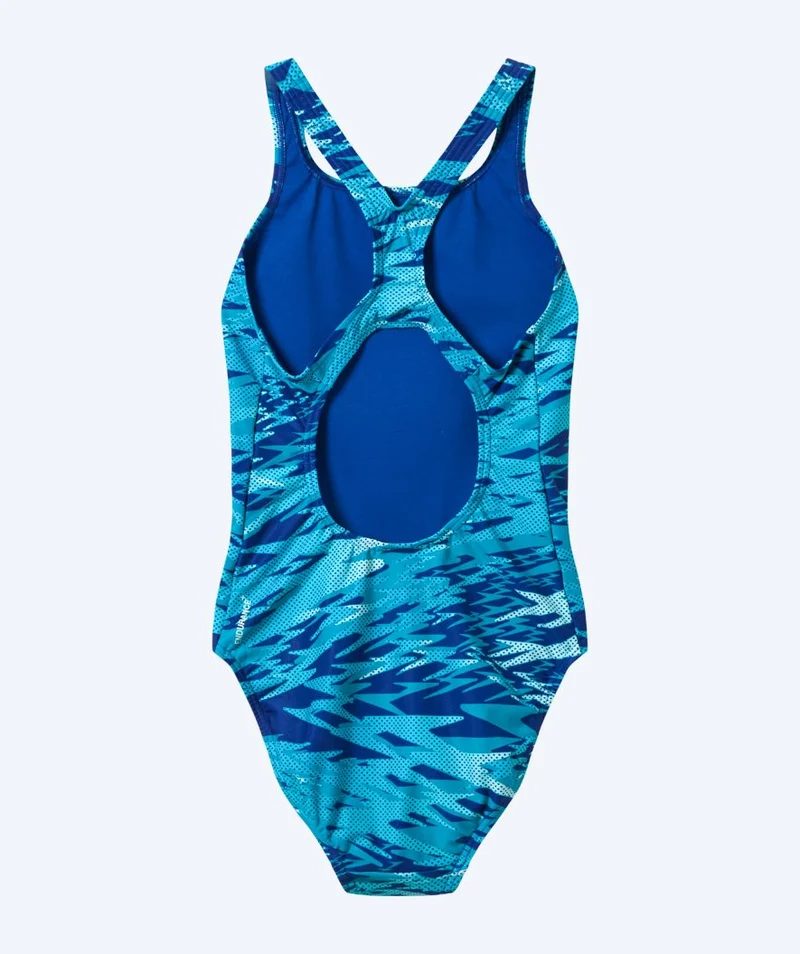 Speedo Badeanzug für Damen - Hyperboom Print Medalist - Hellblau/Dunkelblau