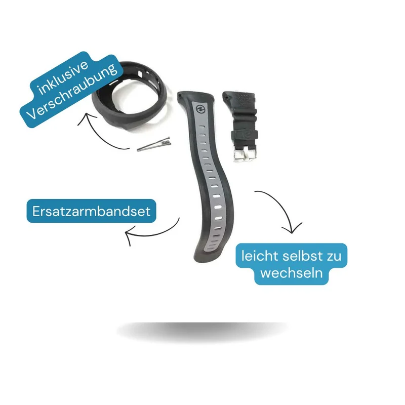 Aqualung Armbandkomplettset I300 schwarz/grau
