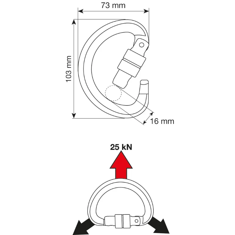 Camp Triad Lock Alukarabiner