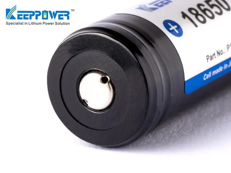 Keeppower 18650 - 3100mAh, 3,7V Li-Ionen-Akku geschützt - erhöhter Pluspol