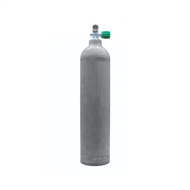 MES Aluflasche 7L,natur 200bar ,mit Polaris Nitroxventil (M26x2) rechts