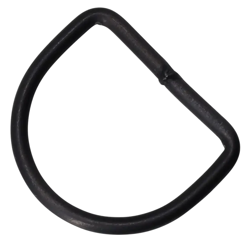 Aluminium D-Ring 50mm, S=5mm, gerade schwarz