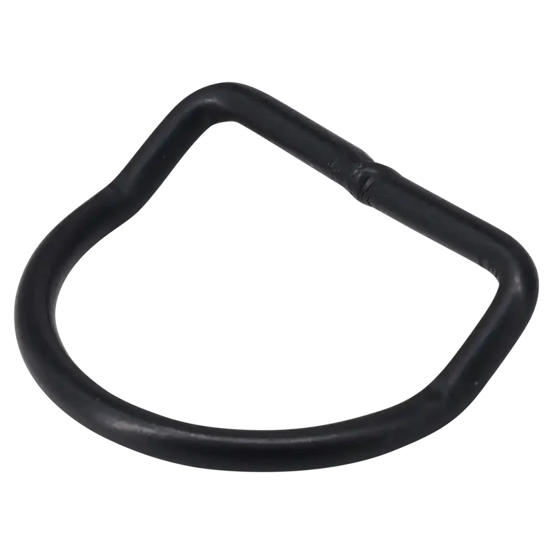 Aluminium D-Ring 50mm, S=5mm, gebogen schwarz