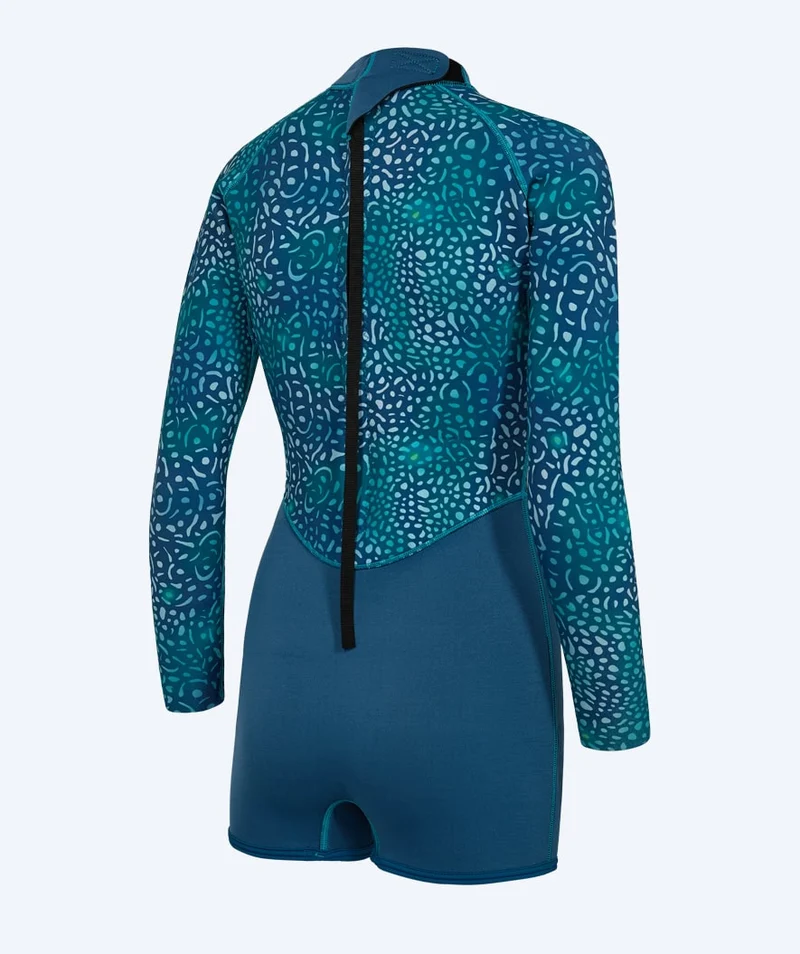 Watery Neopren Springsuit für Damen - Compass - Grün/Blau