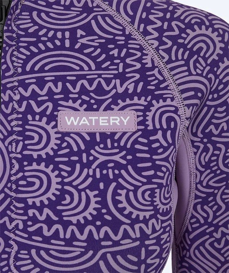 Watery Neoprenshirt mit Reißverschluss für Damen - Lodge - Lila