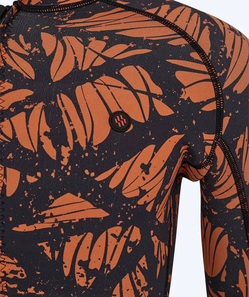 Watery Neoprenshirt mit Reißverschluss für Herren - Lodge - Schwarz/Orange