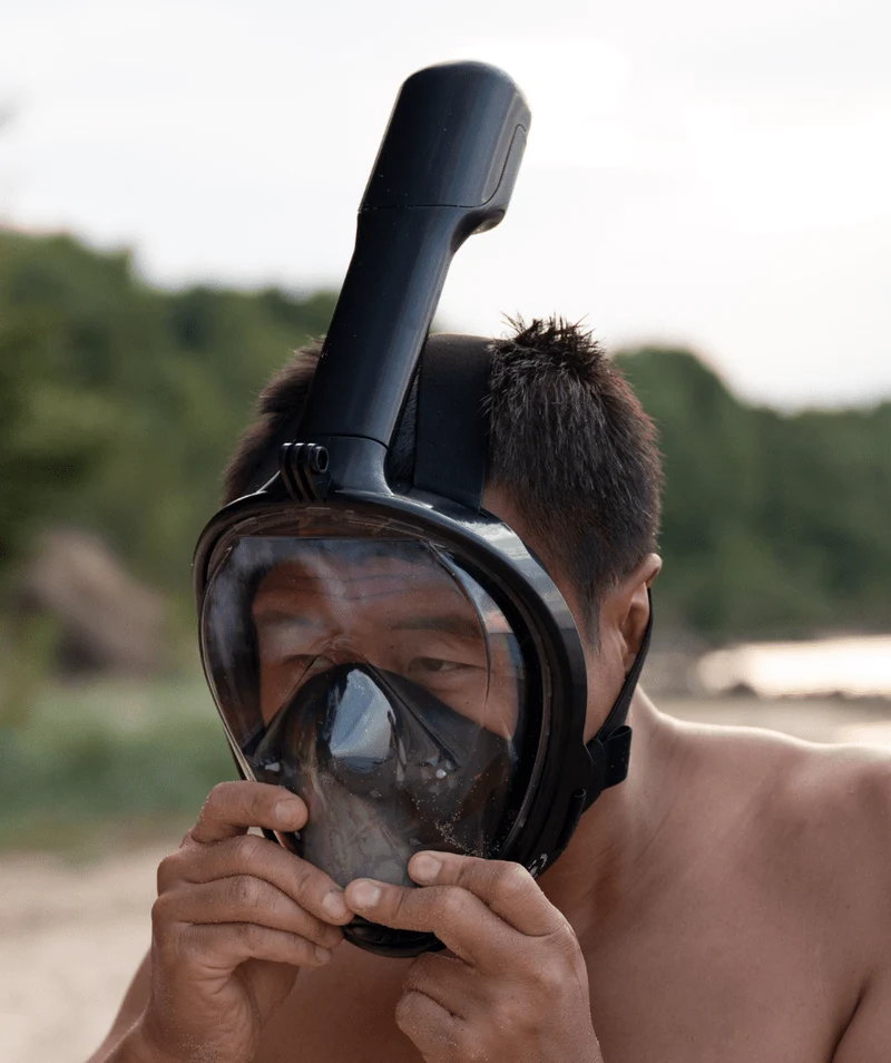 Watery Vollgesichtstauchmaske für Erwachsene - Oxygen - Rosa/Gelb