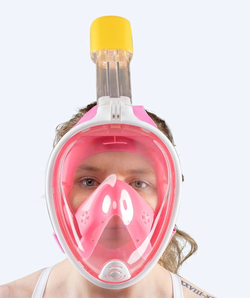 Watery Vollgesichtstauchmaske für Erwachsene - Oxygen - Rosa/Gelb