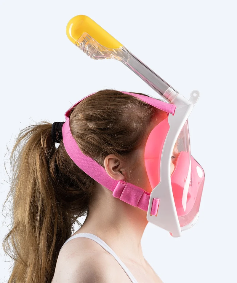 Watery Vollgesichtstauchmaske für Erwachsene - Oxygen - Rosa/Gelb