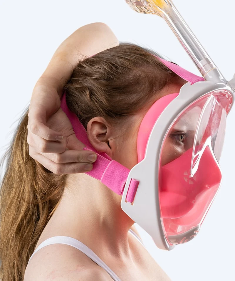 Watery Vollgesichtstauchmaske für Erwachsene - Oxygen - Rosa/Gelb