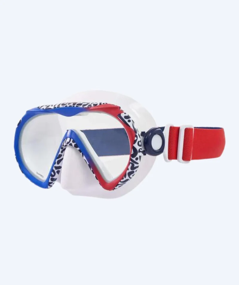 Aqualung Tauchmaske für Erwachsene - Compass - Blau/Rot