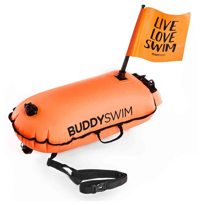 Buddyswim Open Water Schwimmboje mit Signalflagge