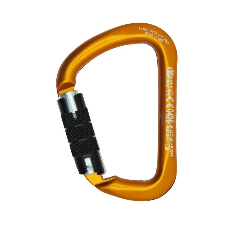 Kong X-Large Twistlock Alu-Karabiner - orange/blank/schwarz (VE=10Stk)