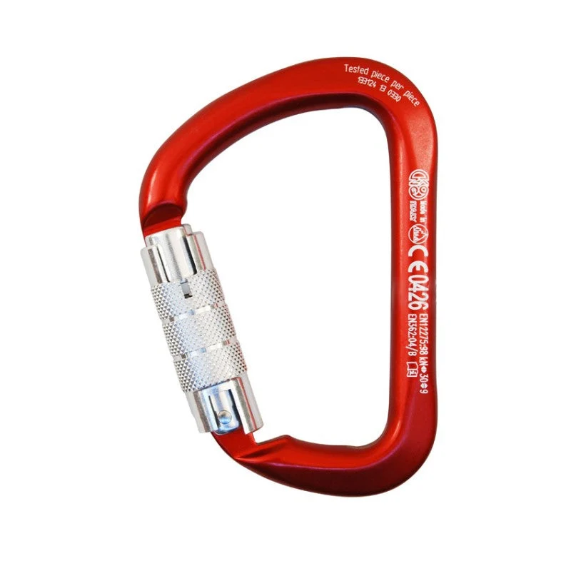 Kong X-Large Twistlock Alu-Karabiner - rot/blank/blank