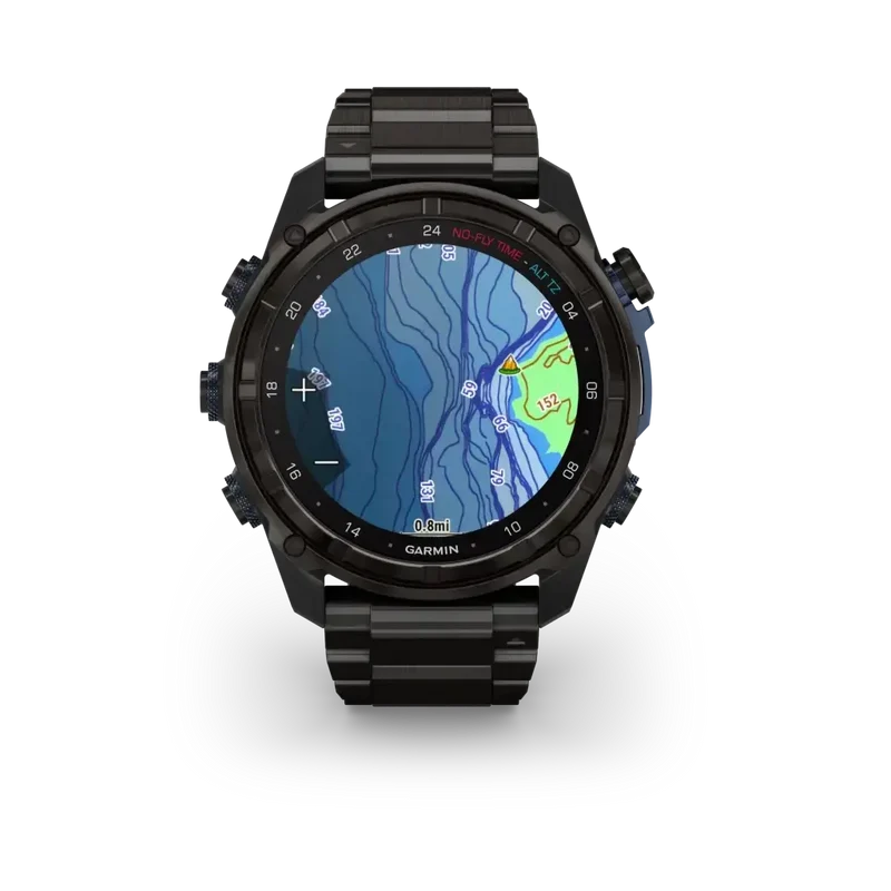 Garmin Descent™ Mk3i – 51 mm Graues DLC-Titan mit DLC-Titanarmband - Tauchcomputer