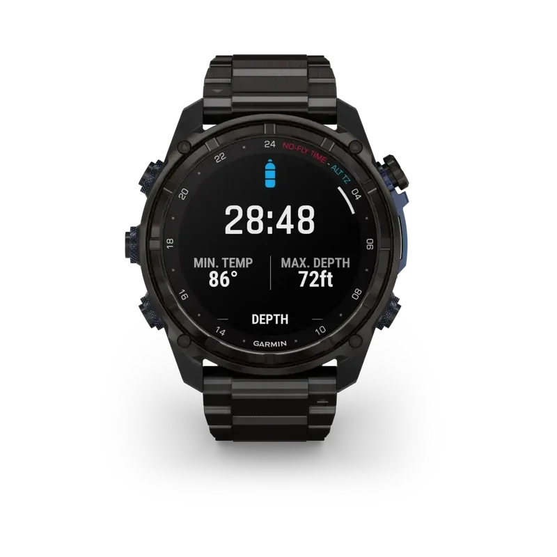 Garmin Descent™ Mk3i – 51 mm Graues DLC-Titan mit DLC-Titanarmband - Tauchcomputer