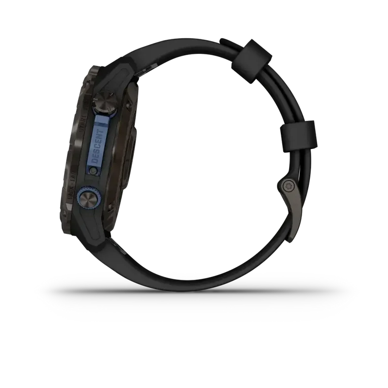 Garmin Descent™ Mk3i – 51 mm Graues DLC-Titan mit schwarzem Silikonarmband - Tauchcomputer