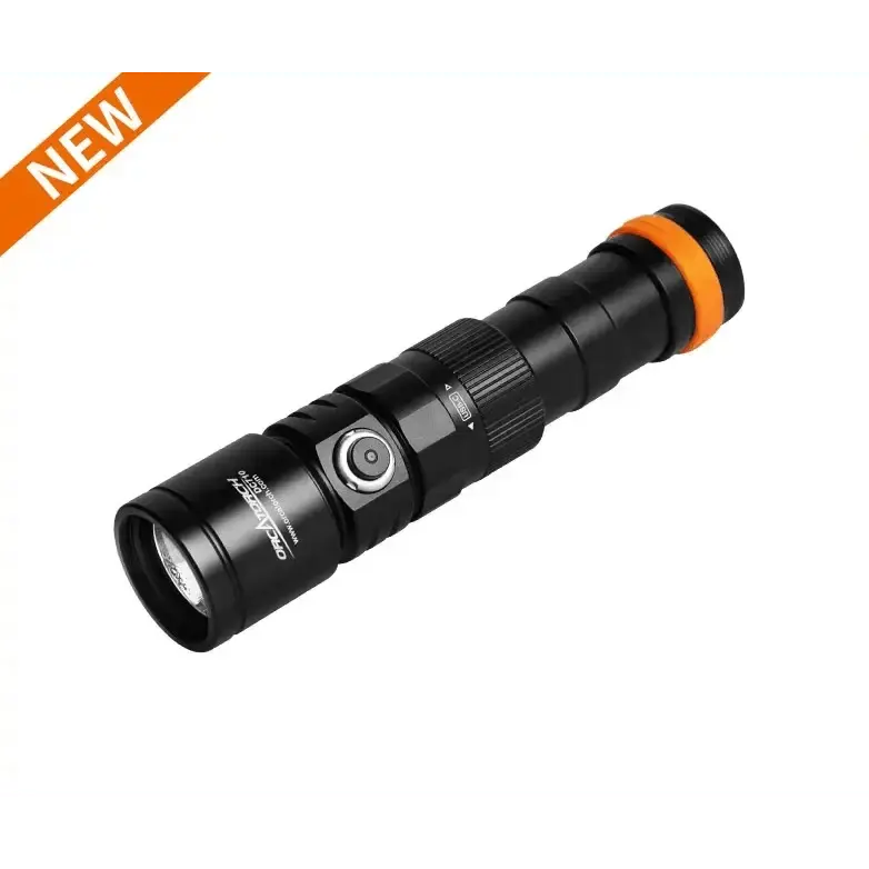 OrcaTorch - DC710 Tauchlampe Set mit USB-C-Direktladung, 2 Akkus, max. 3000 Lumen