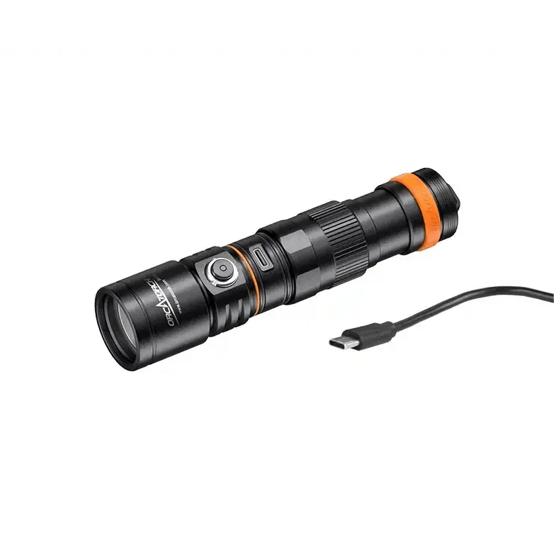 OrcaTorch - DC710 Tauchlampe Set mit USB-C-Direktladung, 2 Akkus, max. 3000 Lumen