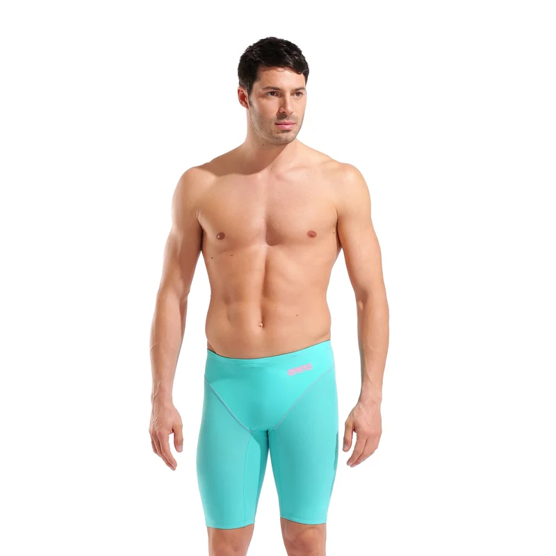 Arena Mens Powerskin Impulso Jade Aura Limited Edition Jammer - Water/Shocking Pink