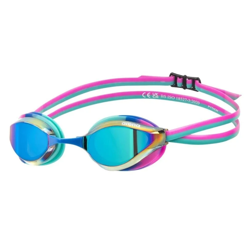 Arena Python Mirror Goggles - Turquoise/Water/Fuchsia