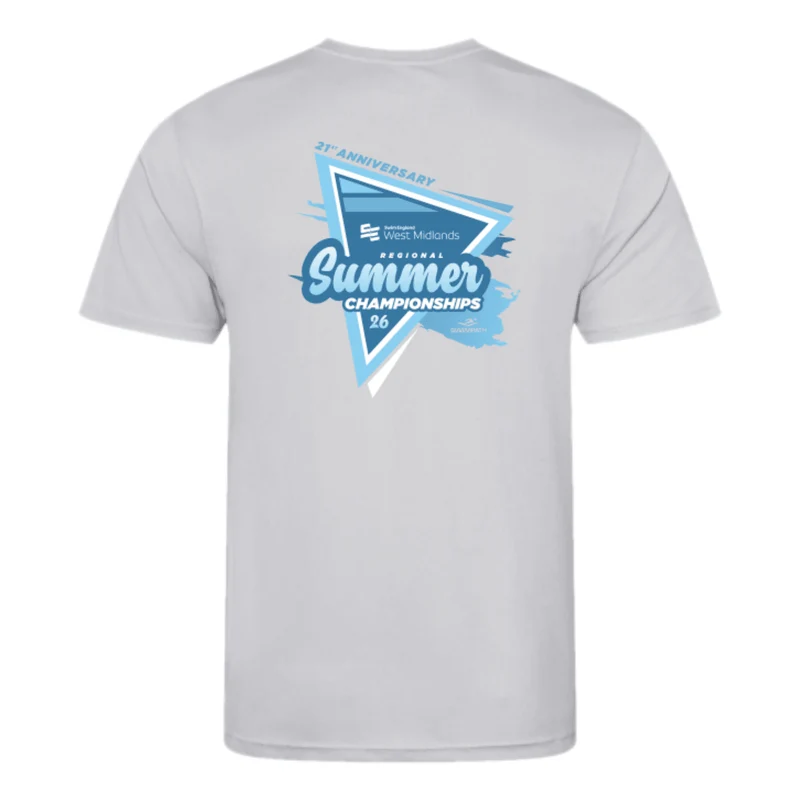 Swim England West Midlands Summer Regional Championships 2026 T-Shirt - Heather Grey