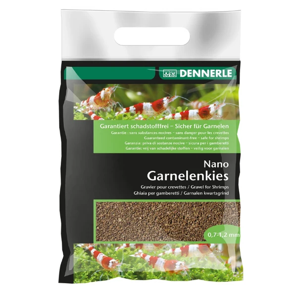 Dennerle Nano Garnelenkies 0,7-1,2mm Borneo braun 2kg.