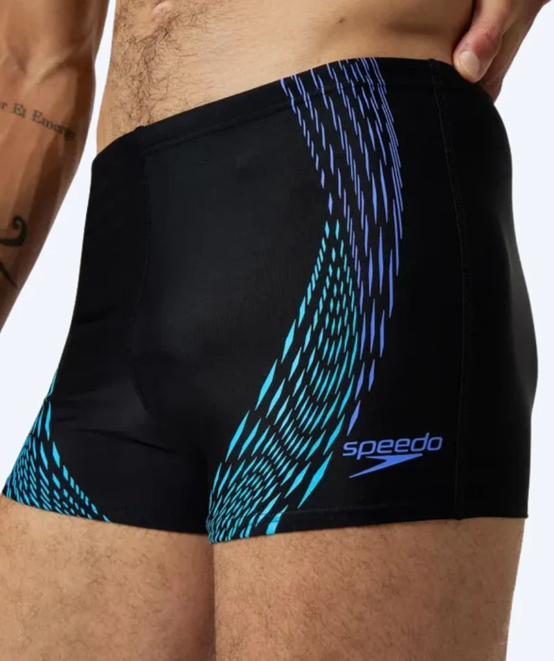 Speedo Aquashorts für Herren - Duo Logo Print - Schwarz/Dunkelblau