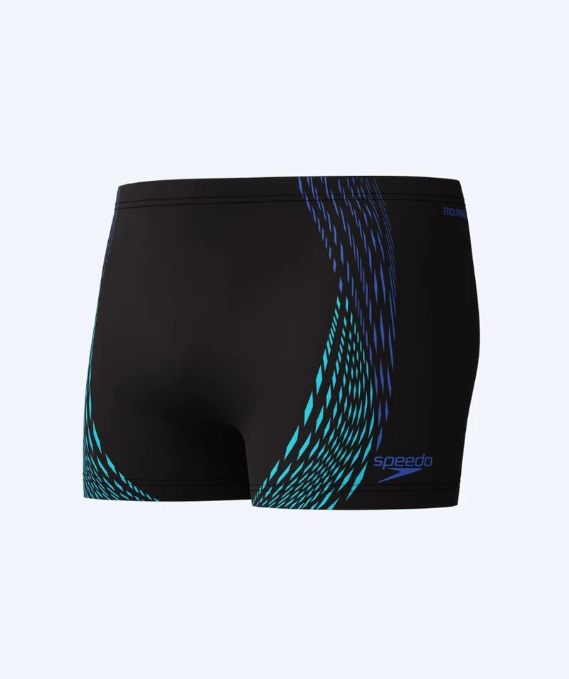 Speedo Aquashorts für Herren - Duo Logo Print - Schwarz/Dunkelblau