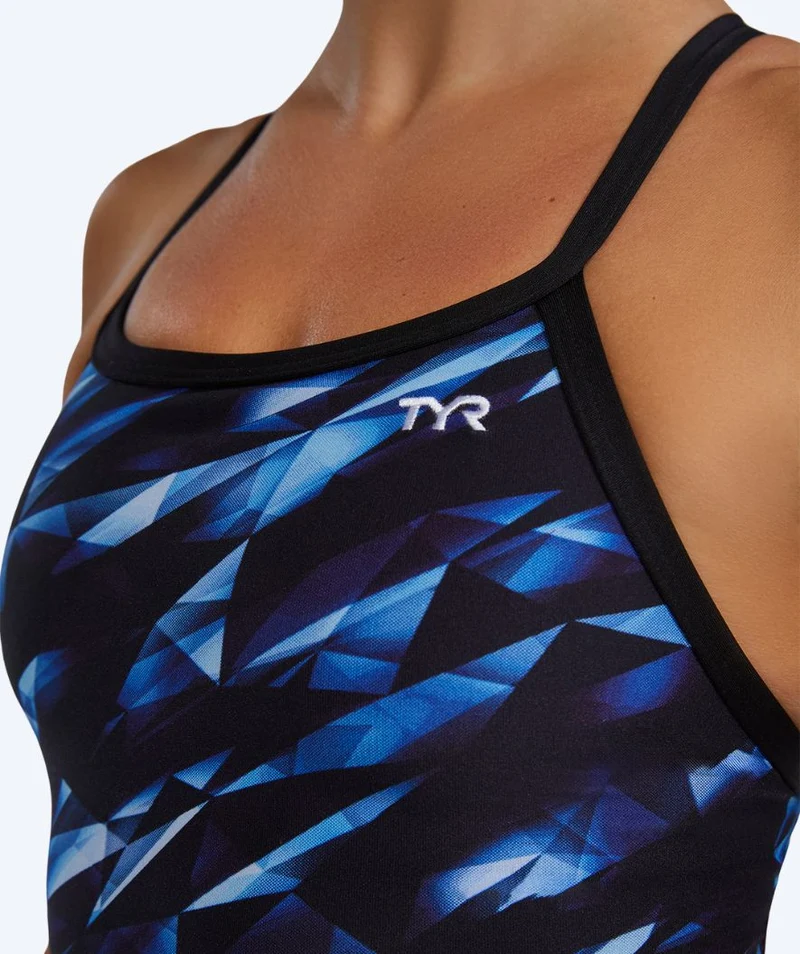 TYR Badeanzug für Damen - Triadic Diamondfit - Blau/Schwarz