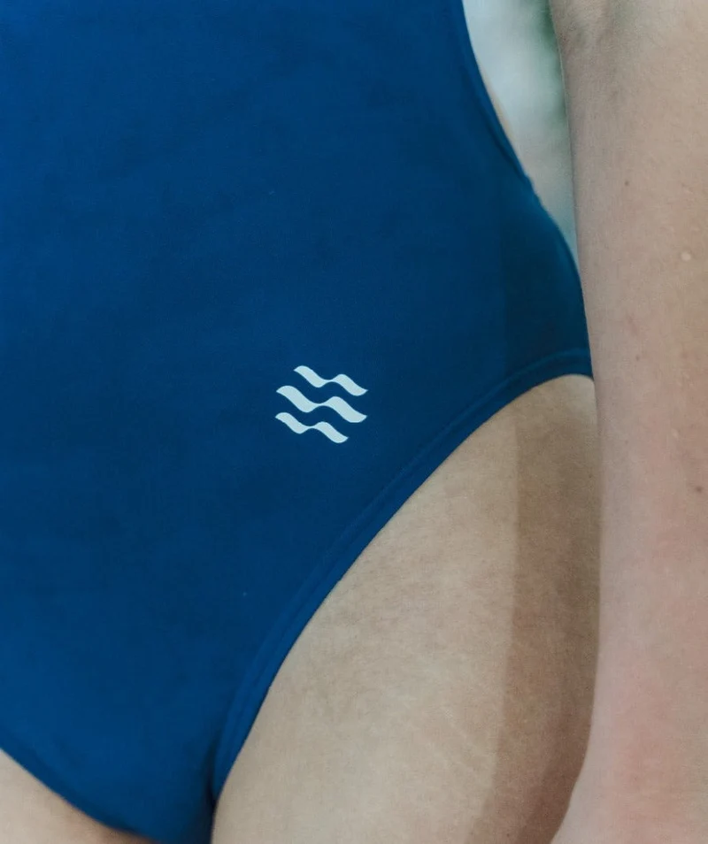 Watery Badeanzug für Damen - Swim Rider Solid - Marineblau Blau