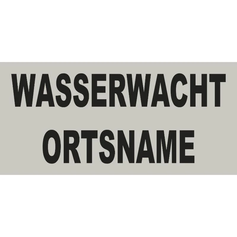 Westenbeschriftung für Secumar Weste Swift silber-schwarz