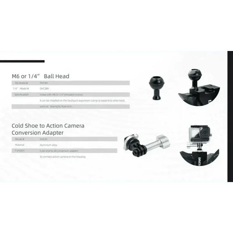 DiveVolk M6 ball head